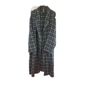 Polo Ralph Lauren Sleepwear‎ BLACKWATCH PLAID Men's Cotton Robe L/XL (No Belt)